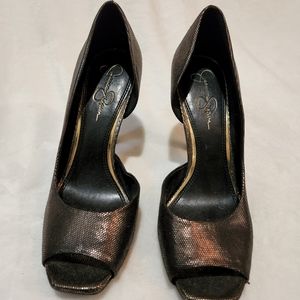 Jessica Simpson HEELS, Size 9, Bronze-Brown